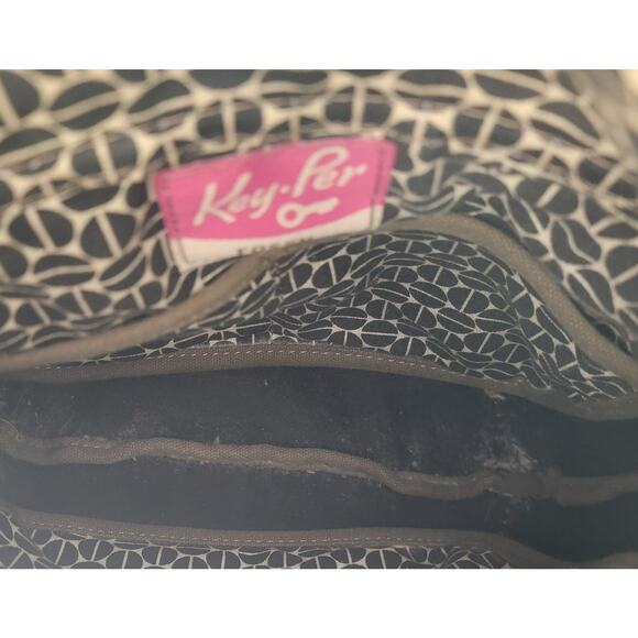 Fossil Key●Per Crossbody Purse Dot Canvas Faux Leather Y2K 2000 Adjustable Strap - Picture 16 of 16